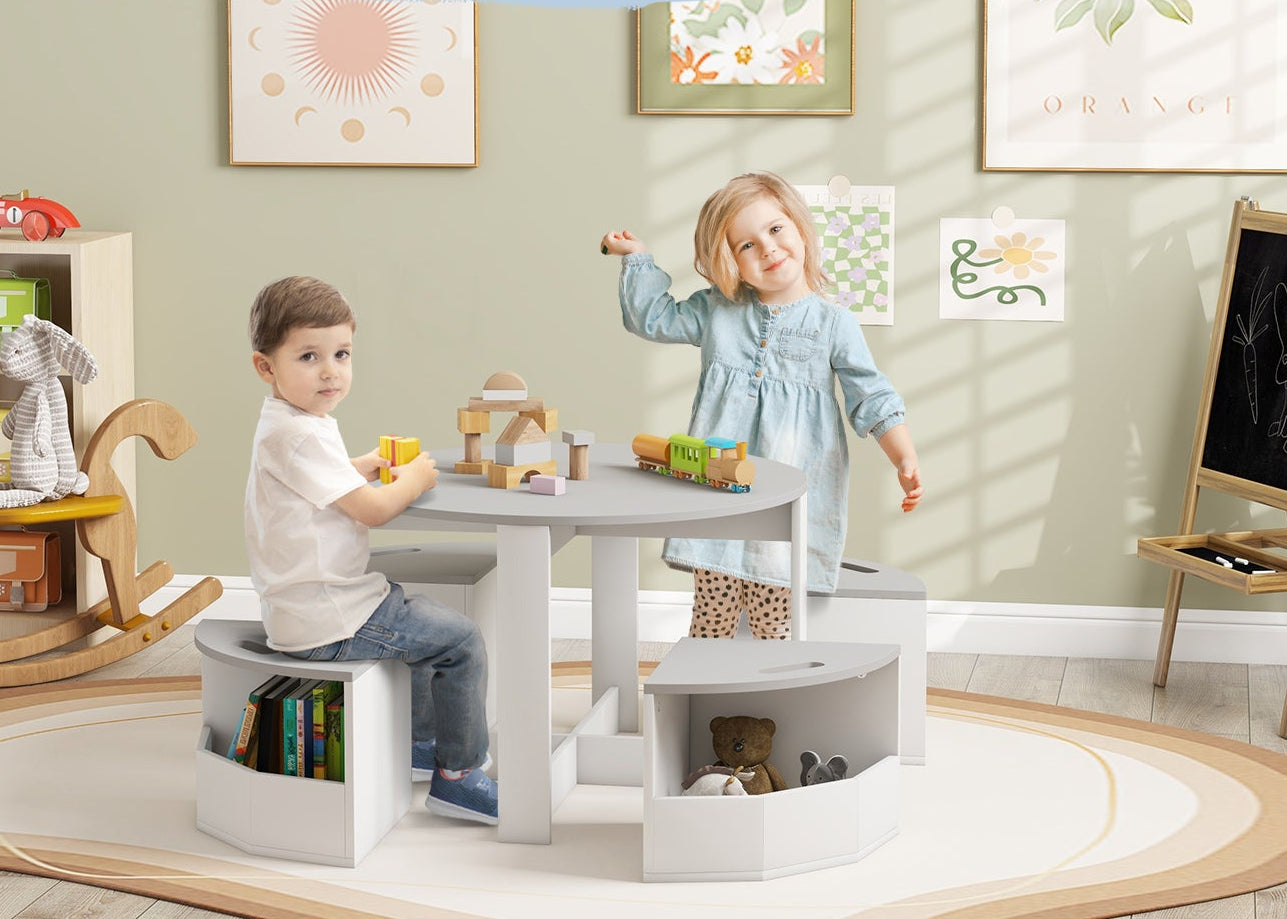 Table and Chair Set with Storage