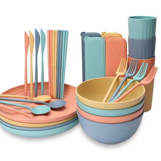 Wheat Straw Cutlery Set – 32 Pieces