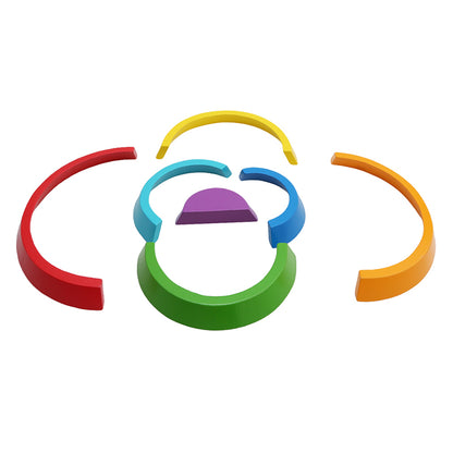 Rainbow Wooden Building Blocks