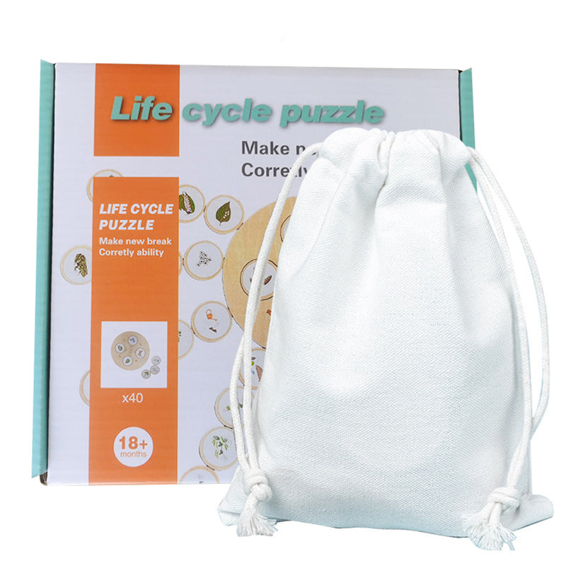 Children's Life Cycle Wooden Puzzle Toy