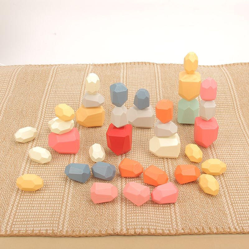 Wooden Stone Stacking Blocks