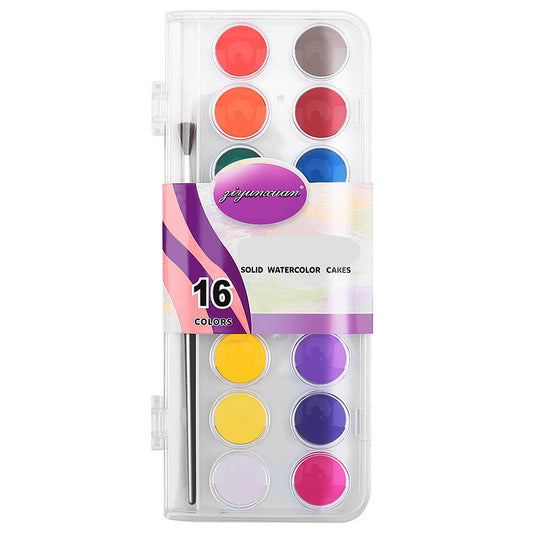 Solid Watercolor Paint Set in Tin Box