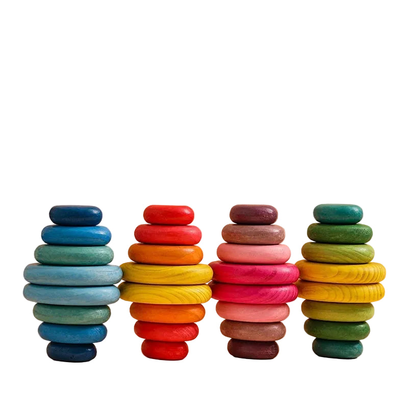Rainbow Stone Stacking Blocks