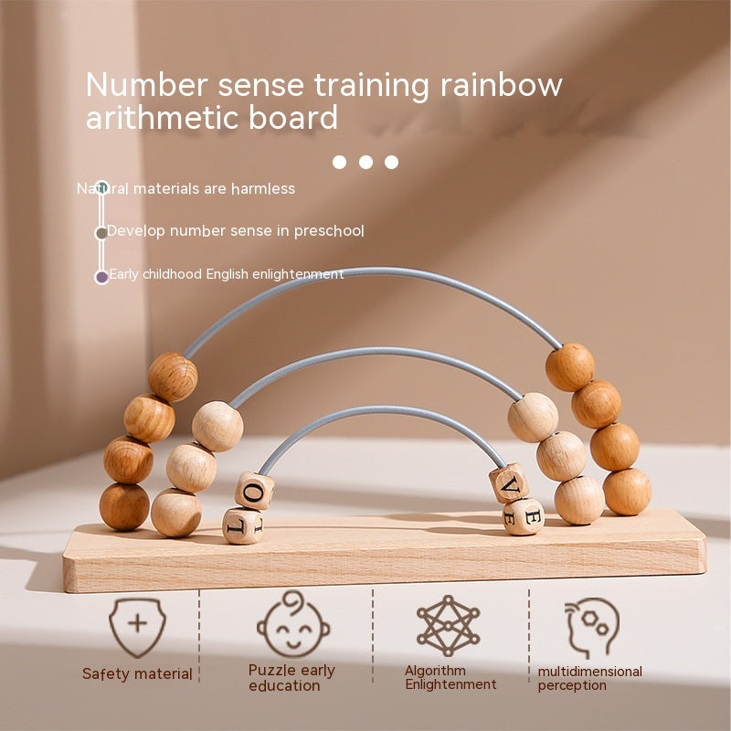 Wooden Rainbow Counting Arch