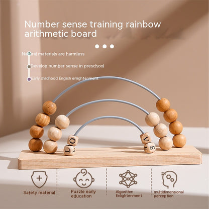 Wooden Rainbow Counting Arch
