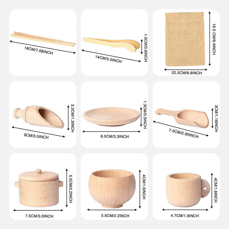 Wooden Tableware Set