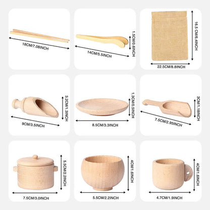 Wooden Tableware Set