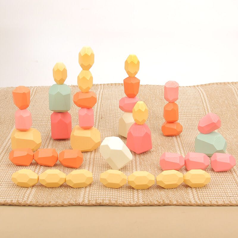 Wooden Stone Stacking Blocks