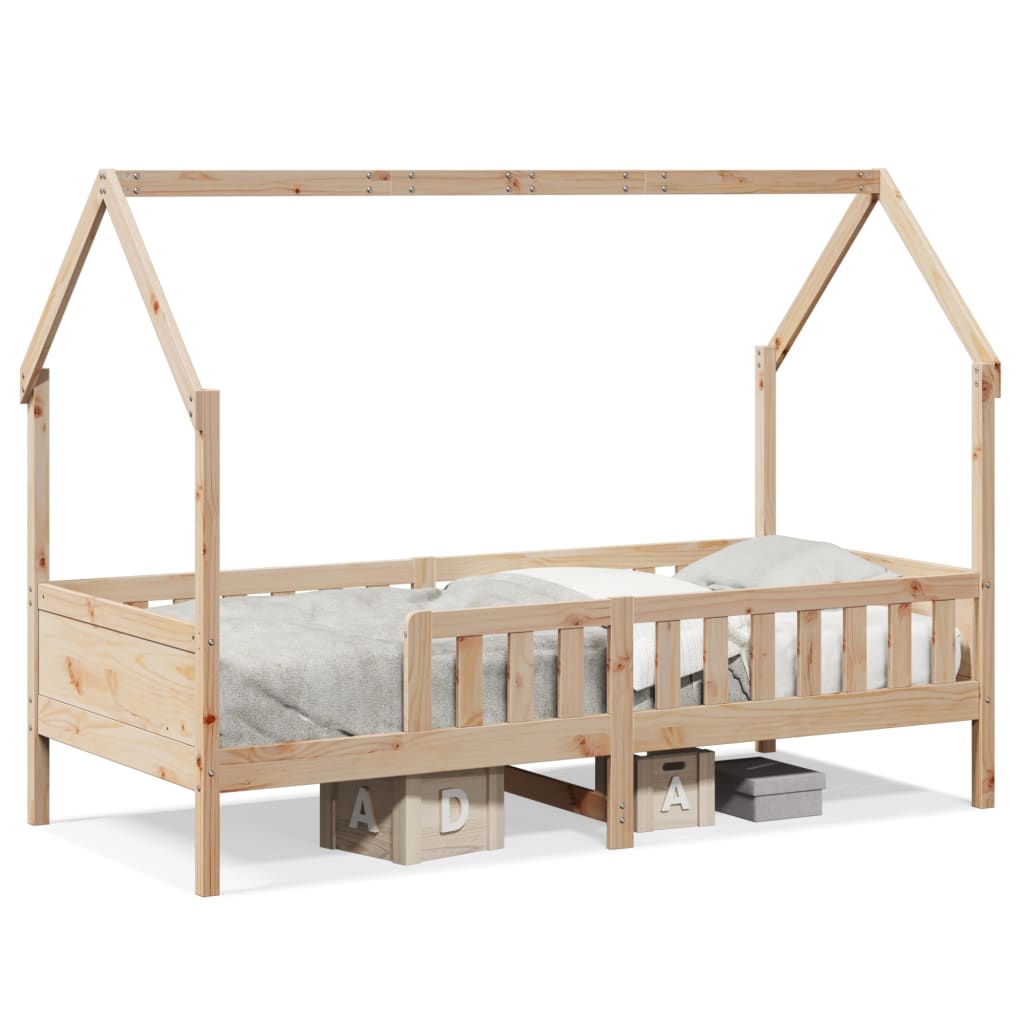 Wooden House Floor Bed