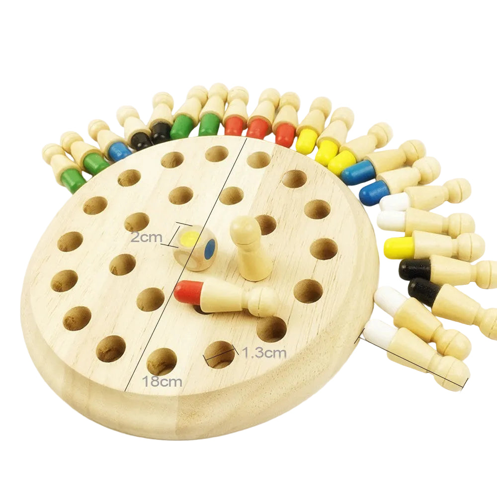 Wooden Color Memory & Matching Game