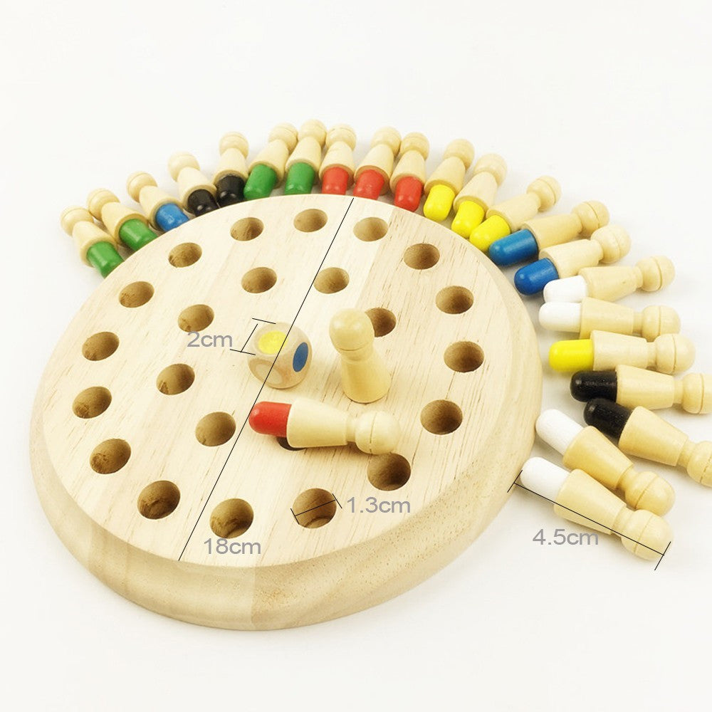 Wooden Color Memory & Matching Game