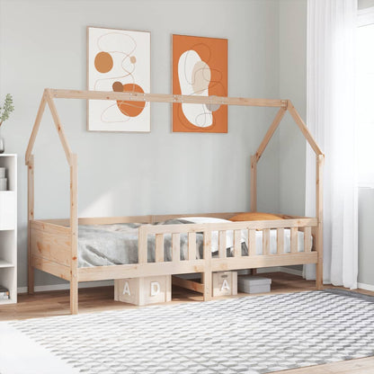 Wooden House Floor Bed