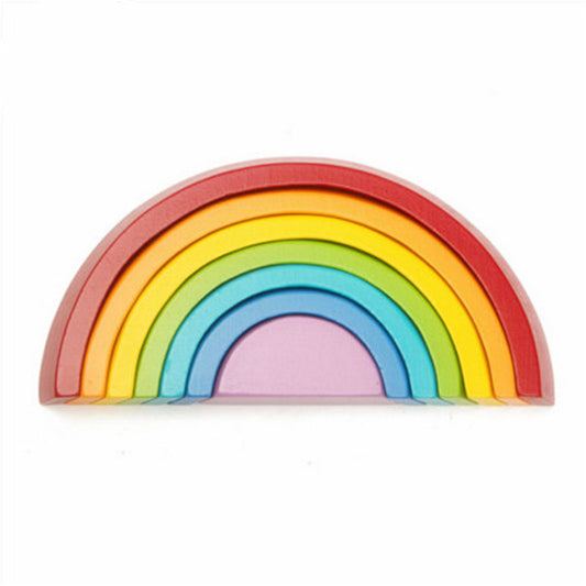 Rainbow Wooden Building Blocks