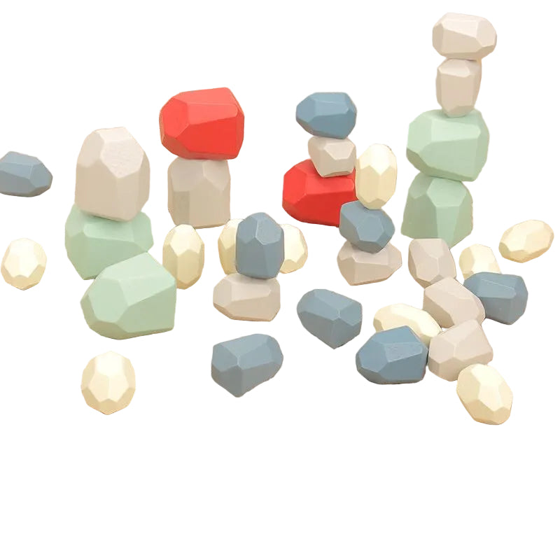 Wooden Stone Stacking Blocks