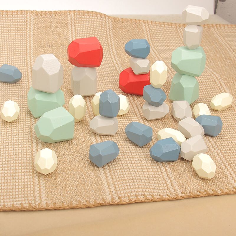 Wooden Stone Stacking Blocks