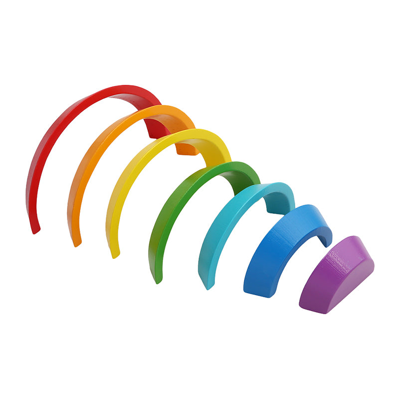 Rainbow Wooden Building Blocks