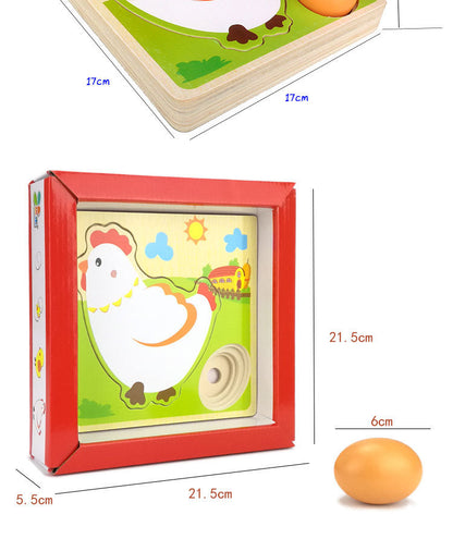 Children's Life Cycle Wooden Puzzle Toy