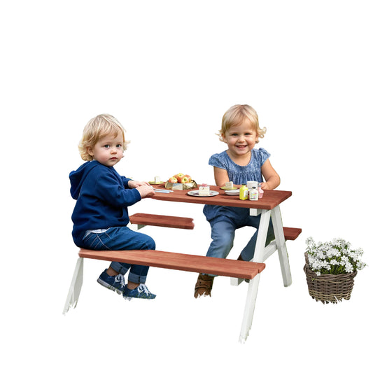 Wooden Kids Picnic Table Set