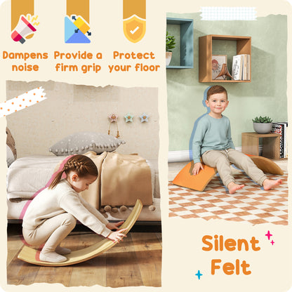 Wobble Board With Silent Felt For Sensory Play