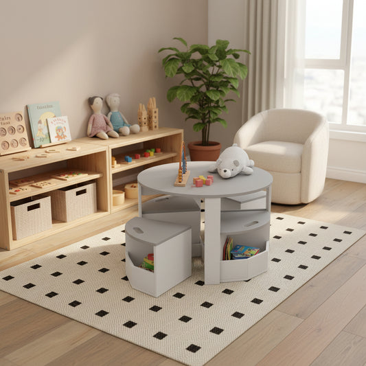 Table and Chair Set with Storage