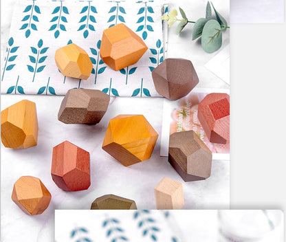 Wooden Stone Stacking Blocks