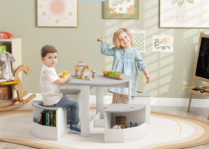 Table and Chair Set with Storage