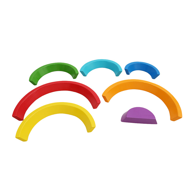 Rainbow Wooden Building Blocks