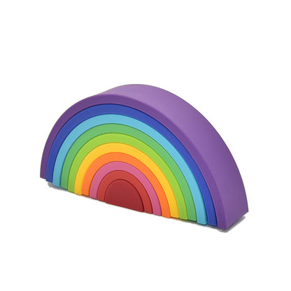 Rainbow Wooden Building Blocks