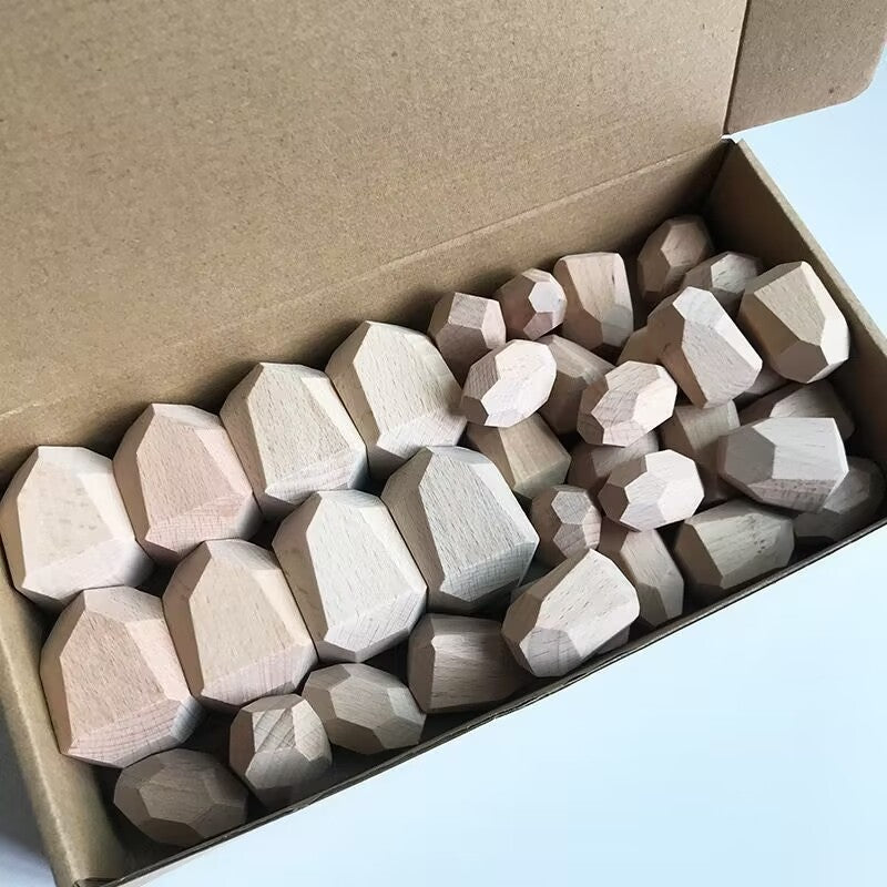 Wooden Stone Stacking Blocks