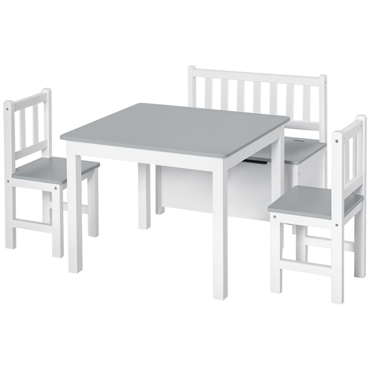 Kids Table and Chair Set With Storage
