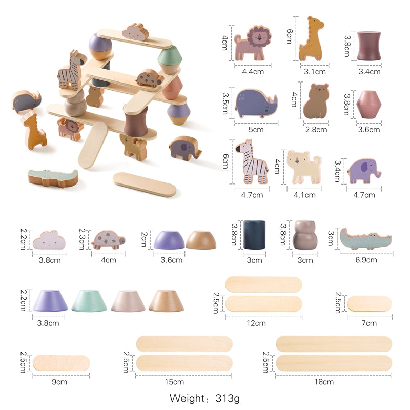 Montessori Animal Balance Stacker – Builds Focus & Calm Play