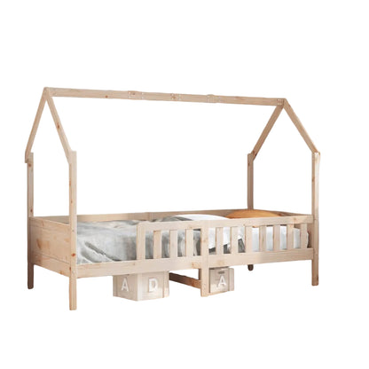 Wooden House Floor Bed