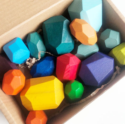 Wooden Stone Stacking Blocks