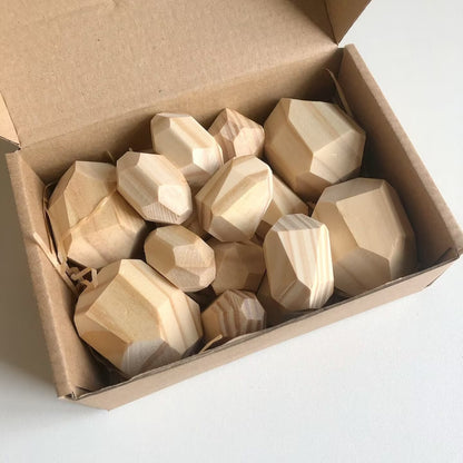 Wooden Stone Stacking Blocks
