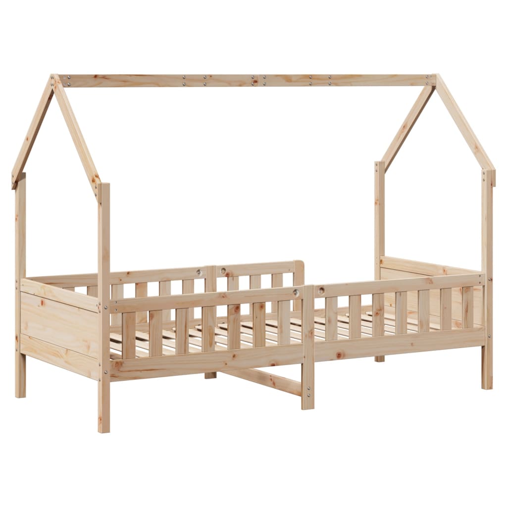 Wooden House Floor Bed
