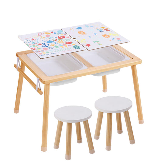 Wooden Kids Sensory Table Set